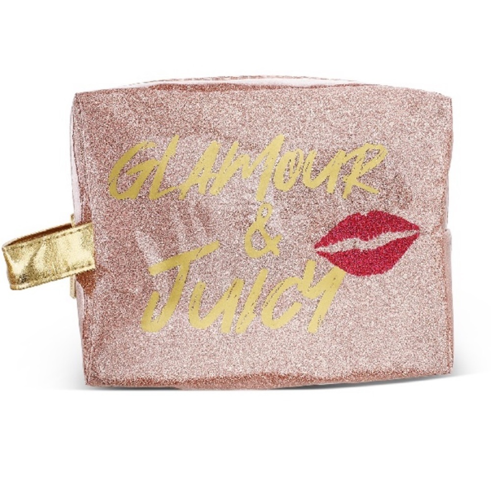 JUICY COUTURE Glitter PU Cosmetic Bag